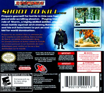 Commando - Steel Disaster (USA) (En,Fr,Es) box cover back